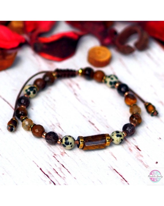 Bransoletka mineralna "Tygrysia".