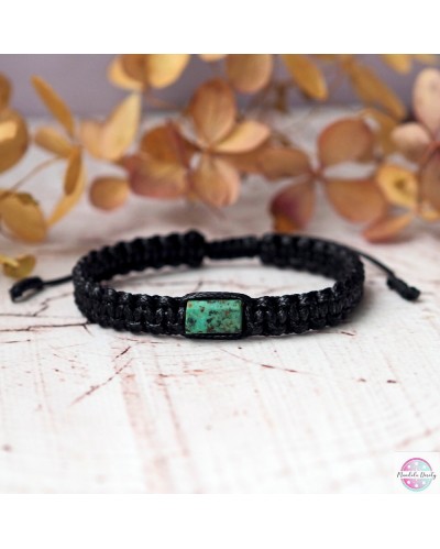 Bransoletka męska z turkusem.