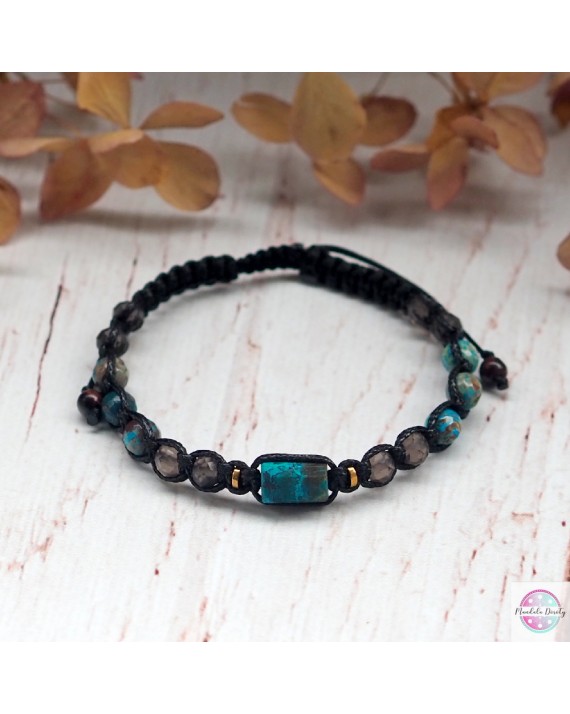 Bransoletka męska "Wyrażam Siebie" chryzokola.