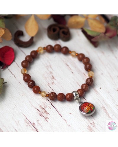 Bransoletka "pozytywka" z mandalą "Drzewo Wdzięczności".