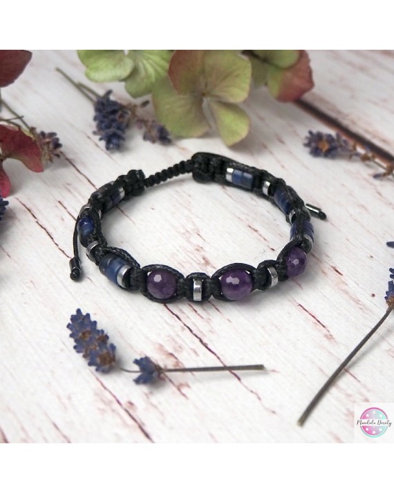 Bransoletka męska "Uspokajająca" ametyst.