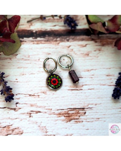 Kolczyki z mandalą "Teraz Jestem Sobą" chwost.