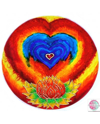 Mandala on glass "Awakening of the heart"