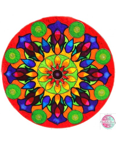 Mandala on glass "Flower of Energy"