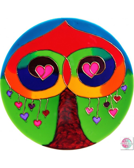 Mandala na szkle "Drzewo Miłości"