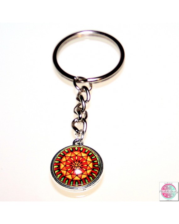 Breloczek z mandalą "Ognista".