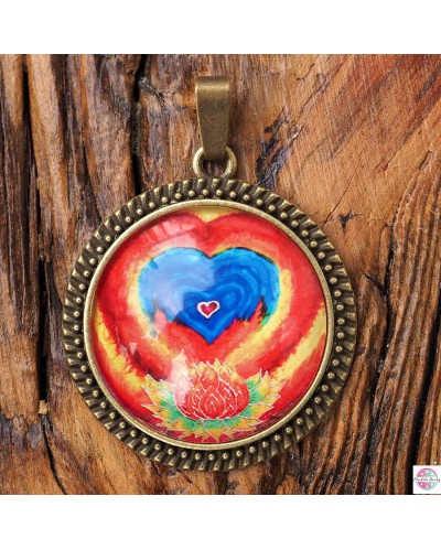 Medalion z mandalą "Przebudzenie Serca".