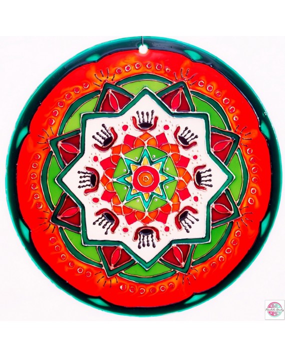 Mandala "Nowego" - mandala na szkle.