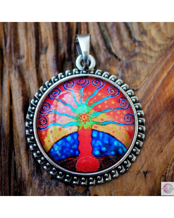 Medalion z mandalą "Drzewo Pewności Siebie".