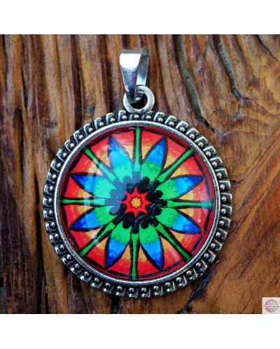 Medalion z mandalą "Kwiat Lotosu - energia zmiany".