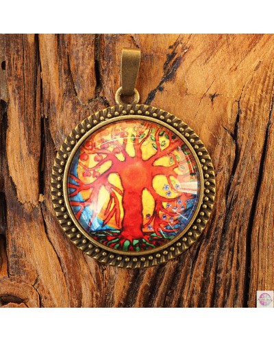 Medalion z mandalą "Drzewo Życia".