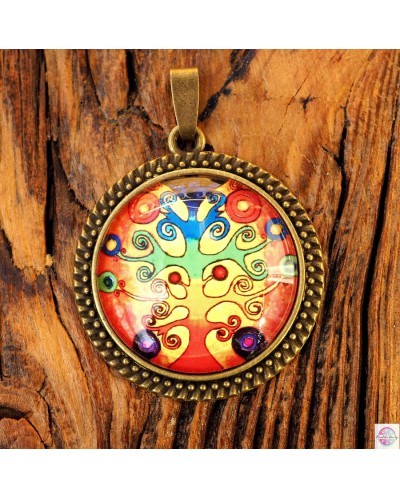 Medalion z mandalą "Drzewo Przepływ Życia".