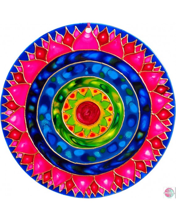 Mandala na skle "Kosmic Lotos"