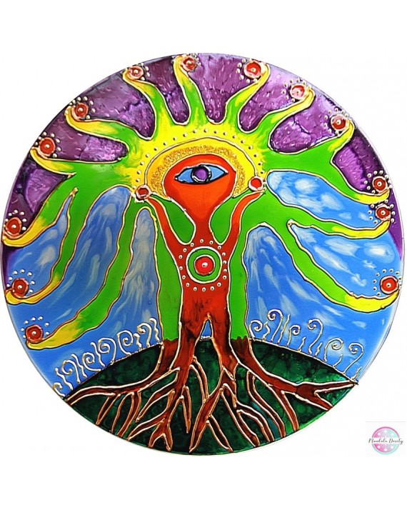 Mandala na szkle "TreeMan"