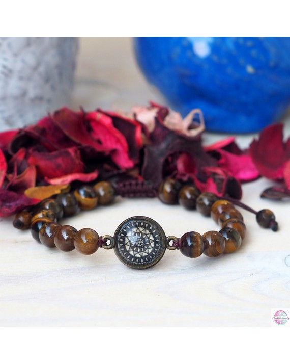 Bransoletka z mandalą "Ognista"