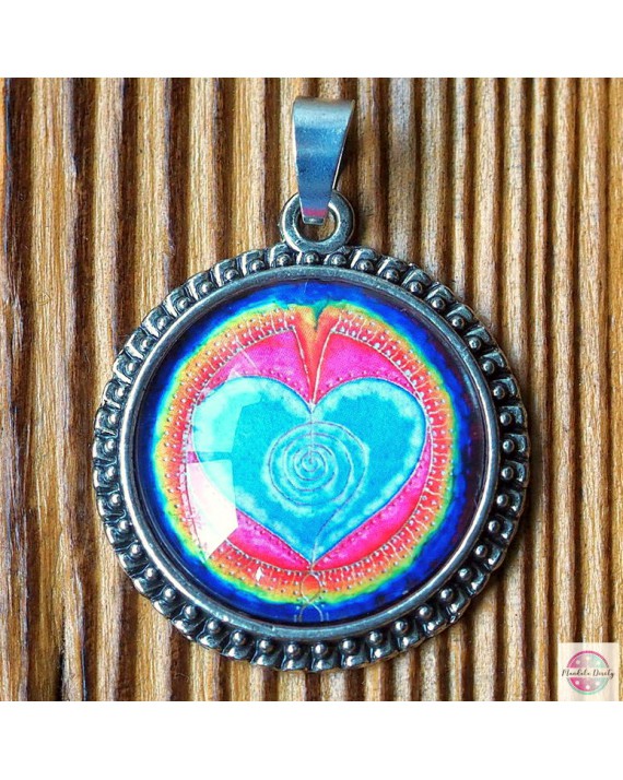 Medalion z mandalą "Kocham Siebie".