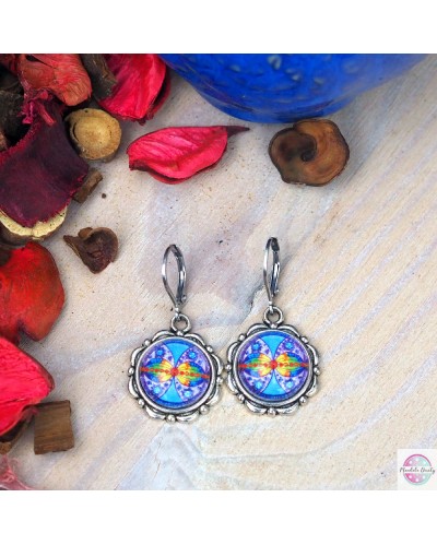 Earrings with mandala "Connection at infinity".