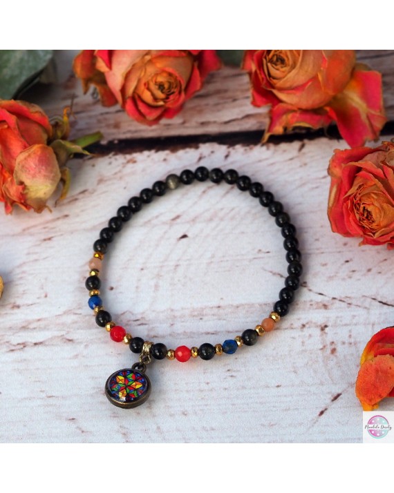 Bransoletka z mandalą "Kryształowa Tarcza".