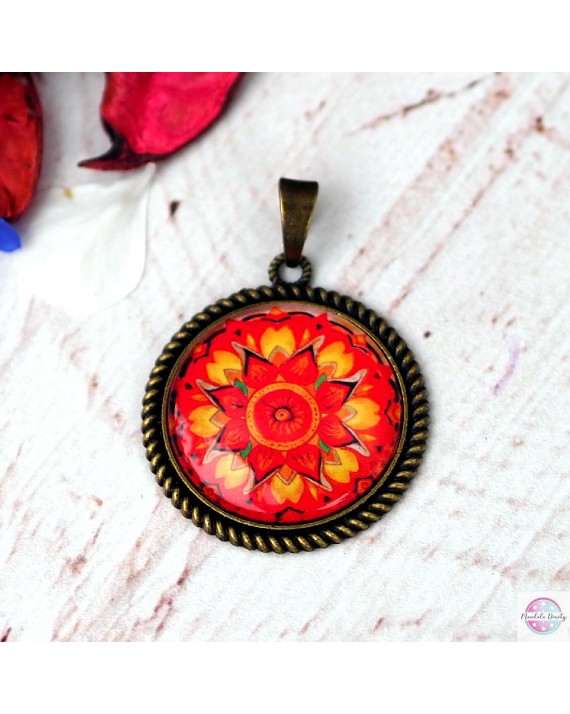 Medalion z mandalą "Odwaga".