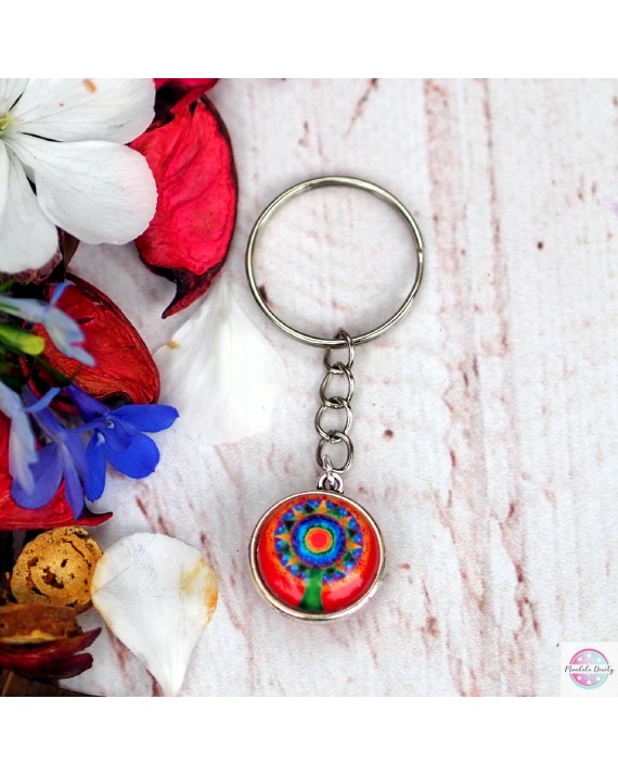 Breloczek z mandalą "Drzewko Szczęścia".